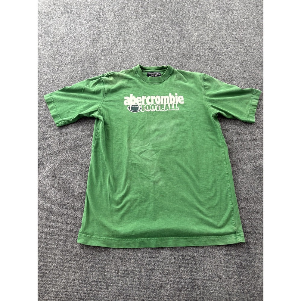 VTG Abercrombie Football Shirt Mens XL Green Blitz Graphic T-Shirt